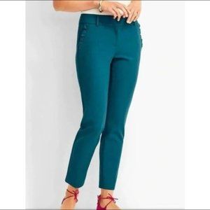 Talbots cropped teal pants size 12